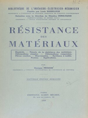 cover image of Résistance des matériaux